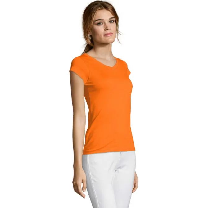 MOON Damski T-SHIRT 150g / Pomaranczowy S11388-OR-M