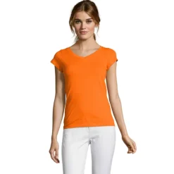 MOON Damski T-SHIRT 150g / Pomaranczowy S11388-OR-M