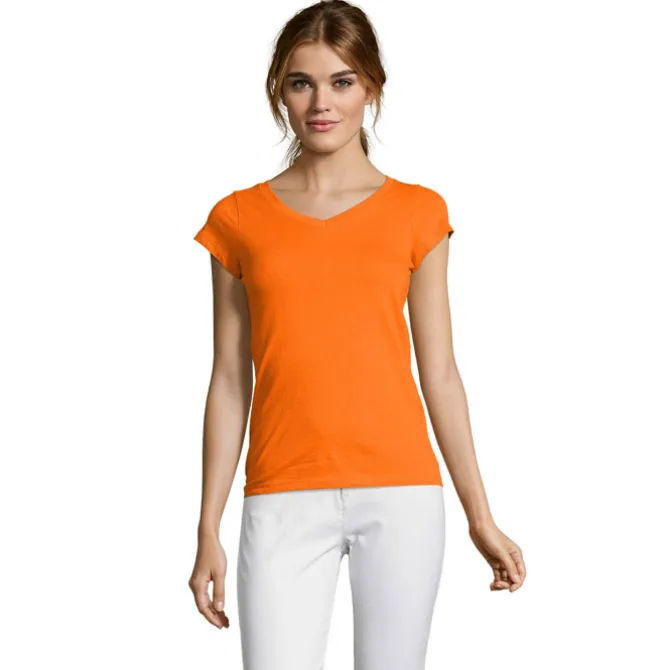 MOON Damski T-SHIRT 150g / Pomaranczowy S11388-OR-M
