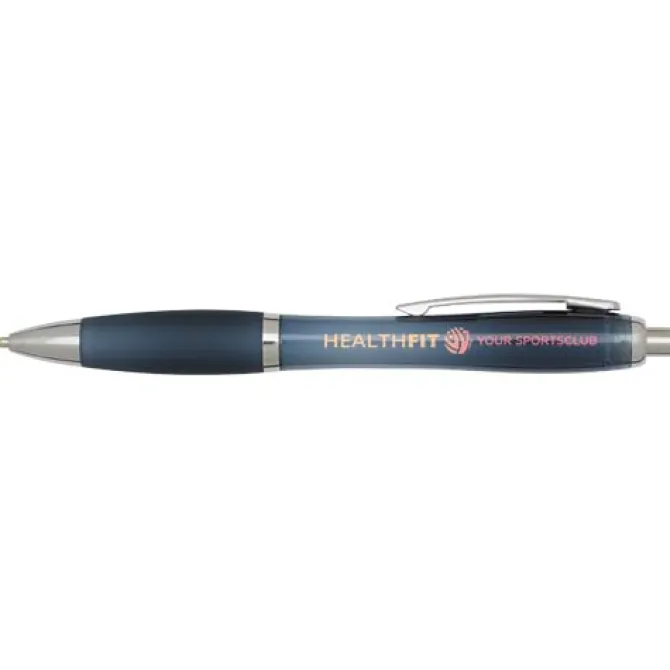 Nash długopis kulkowy z tworzyw sztucznych pochodzących z recyklingu z certyfikatem RCS, z kolorowym korpusem i uchwytem (cza / Szaroniebieski 10645455