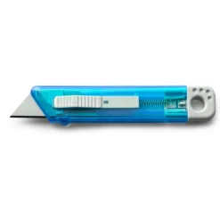 Nóż do tapet z mechanizmem zabezpieczającym / Błękitny V5633-23