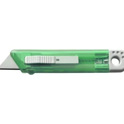 Nóż do tapet z mechanizmem zabezpieczającym / Jasnozielony V5633-10