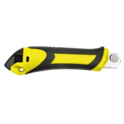 Nóż do tapet z mechanizmem zabezpieczającym, zapasowe ostrza w komplecie | Sutton / żółty V7237-08