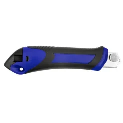 Nóż do tapet z mechanizmem zabezpieczającym, zapasowe ostrza w komplecie | Sutton / Granatowy V7237-04