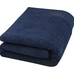 Nora bawełniany ręcznik kąpielowy o gramaturze 550 g/m² i wymiarach 50 x 100 cm / Granatowy 11700555