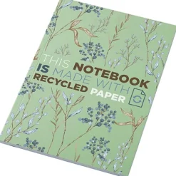 Notatnik A5 Novella Austen z miękką okładką z materiału z recyklingu, 50 kartek / Zielony 21024961