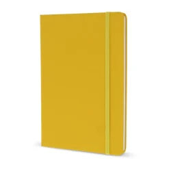 Notatnik A5 PU z kartkami papieru w kropki / żółty LT92064-N0041