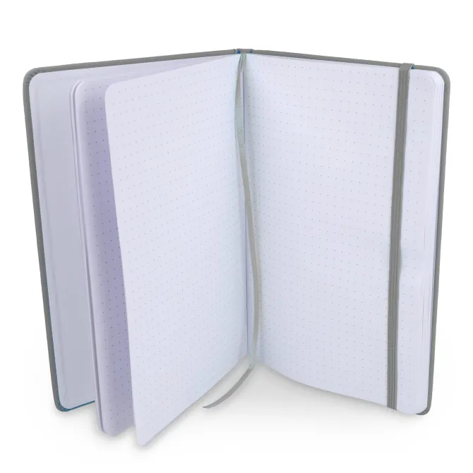 Notatnik A5 PU z kartkami papieru w kropki / Jasnoszary LT92064-N0062