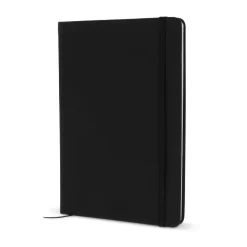 Notatnik A5 PU z kartkami papieru w kropki / Czarny LT92064-N0002