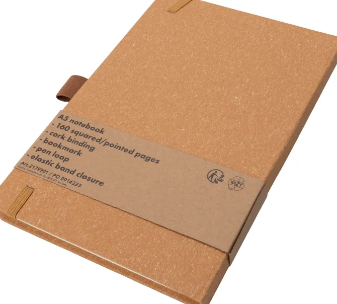 Notatnik A5 w kropki z papieru z recyklingu AGNESE / Szary 2179907