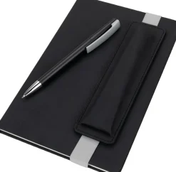 Notatnik A5 w linie z długopisem CARSON / Szary 2238507