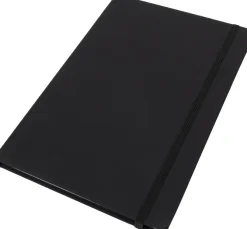 Notatnik A5 w linie z materiałów z recyklingu DOMINIK / Czarny 2526103