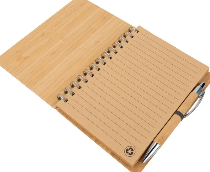 Notatnik A5 w linie z papieru z recyklingu FRANCESCA / Brązowy 2890901