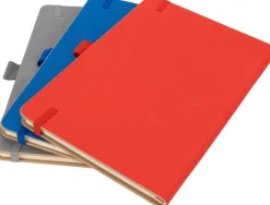 Notatnik A5 w linie z poliestru z recyklingu TEOFILO / Czerwony 2377405