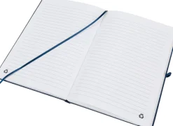 Notatnik A5 w linie z PU z recyklingu CLEO / Granatowy 2374844
