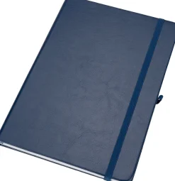 Notatnik A5 w linie z PU z recyklingu CLEO / Granatowy 2374844