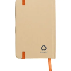 Notatnik A6 z papieru kraftowego z recyklingu / Pomarańczowy V1164-07