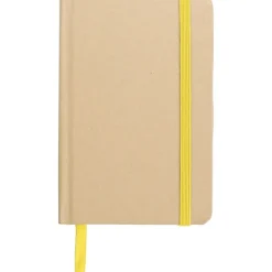 Notatnik A6 z papieru kraftowego z recyklingu / żółty V1164-08