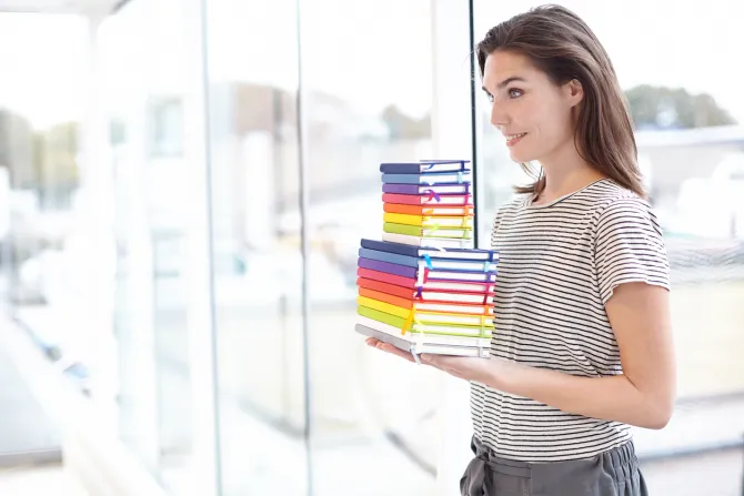 Notatnik ok. A5 | Eugene / Różowy V2538-21/A