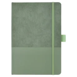 Notatnik Thermo Leather A5 / Ciemnobrązowy / zielony LT92088-N5031