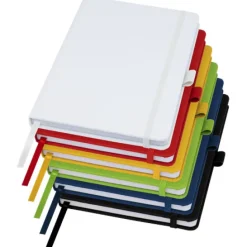 Notatnik w formacie A5 z papieru z recyklingu z okładką z plastiku z recyklingu Honua / Biały 10776301