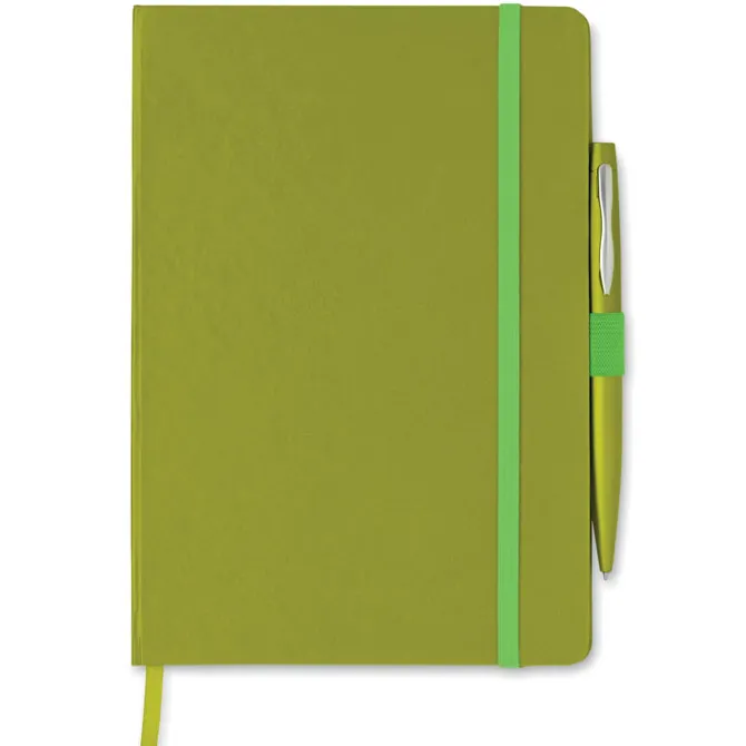 Notes A5 z długopisem / Limonka MO8108-48