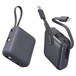 Nova Powerbank 22,5 W Power Delivery z wbudowanymi kablami 10 000 mAh / Ciemnoszary LT95515-N0060