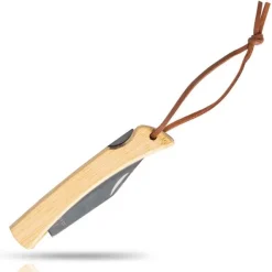 Nóż z bambusową rączką i sznureczkiem / Bamblade / Light Brown IP20021738