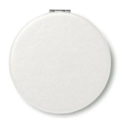 Okrągłe lusterko z PU / Biały MO9008-06