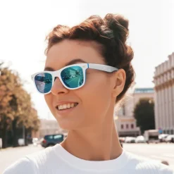 Okulary przeciwsłoneczne Jeffrey UV400 / Biały / niebieski LT86712-N0111