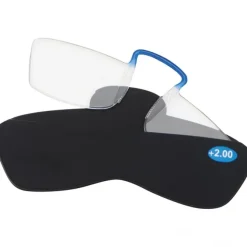 Okulary +2.00 z etui do smartfona CESARE / Czarny 5075503