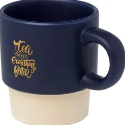 Olympia kubek do espresso z glinianym dnem, z możliwością układania w stosy, 130 ml / Granatowy 10080555