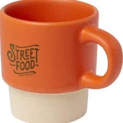 Olympia kubek do espresso z glinianym dnem, z możliwością układania w stosy, 130 ml / Pomarańczowy 10080531