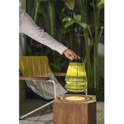 Originalhome Lampion przenośny abażur z recyklingu / Zielony 12449161