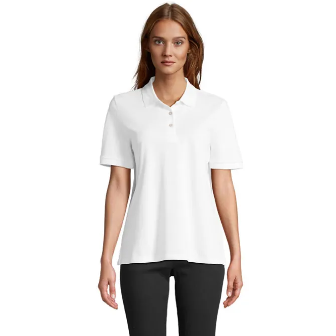 PACIFIC WOMEN POLO / Bialy S04440-WH-3XL