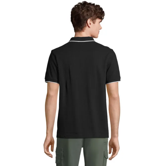 PALERMO POLO SHIRT / Negro/Blanco S04769-BC-XL