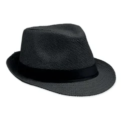 Papierowy kapelusz słomkowy / Czarny MO2367-03