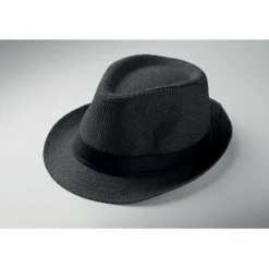 Papierowy kapelusz słomkowy / Czarny MO2367-03