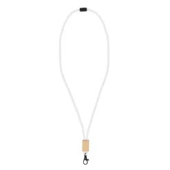 Paracord R-PET lanyard / Biały LT95306-N0001
