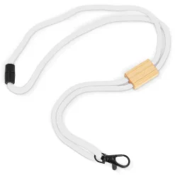 Paracord R-PET lanyard / Biały LT95306-N0001