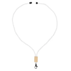 Paracord R-PET lanyard / Biały LT95306-N0001