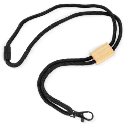 Paracord R-PET lanyard / Czarny LT95306-N0002