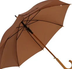 Parasol automatyczny drewniany Ø105 cm NANCY / Brązowy 513101