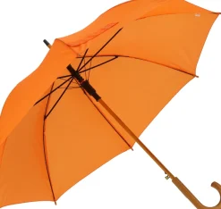 Parasol automatyczny drewniany Ø105 cm NANCY / Pomarańczowy 513110