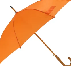 Parasol automatyczny drewniany Ø105 cm NANCY / Pomarańczowy 513110
