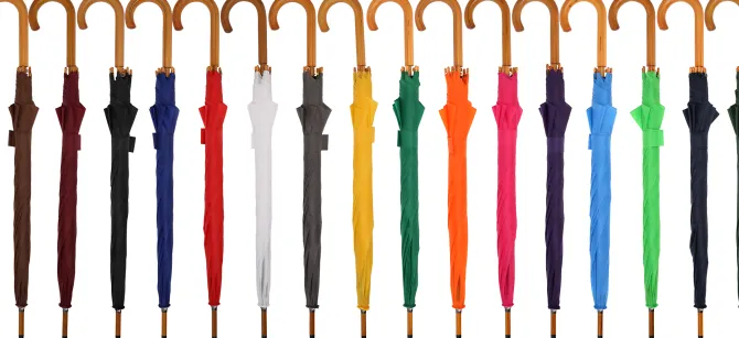 Parasol automatyczny drewniany Ø105 cm NANCY / Czarny 513103