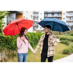 Parasol automatyczny RPET, składany | Nell / Czerwony V7242-05