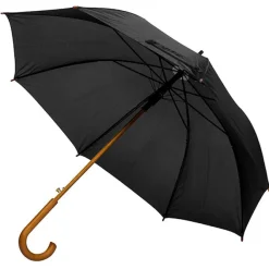Parasol automatyczny z drewnianą rączką / Czarny IP35038411