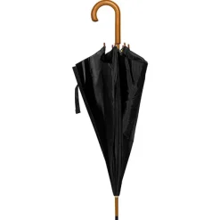 Parasol automatyczny z drewnianą rączką / Czarny IP35038411