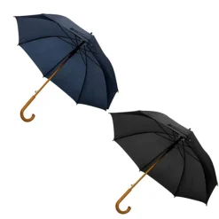 Parasol automatyczny z drewnianą rączką / Czarny IP35038411
